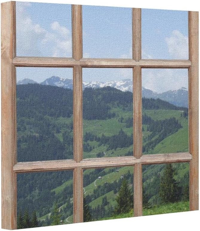 ShowMore Canvas Picture Frames Mountain View from a Window Pop Art Canvas Posters