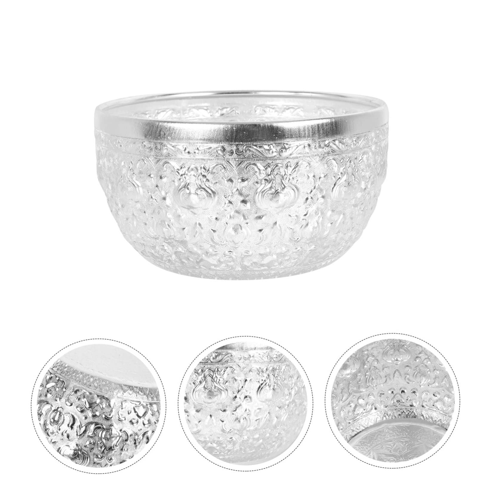 Cabilock 3 Piezas De Cuenco Tallado A Mano Vajilla De Plata Para Restaurante Vajilla De Cocina Cuenco De Comedor De Hotel De Metal De Plata a De Hotel
