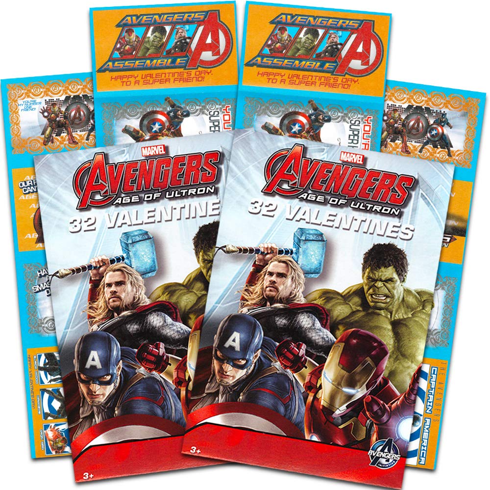 Amazon.com: Avengers Assemble 32 Valentine Cards (2 Pack) : Toys & Games
