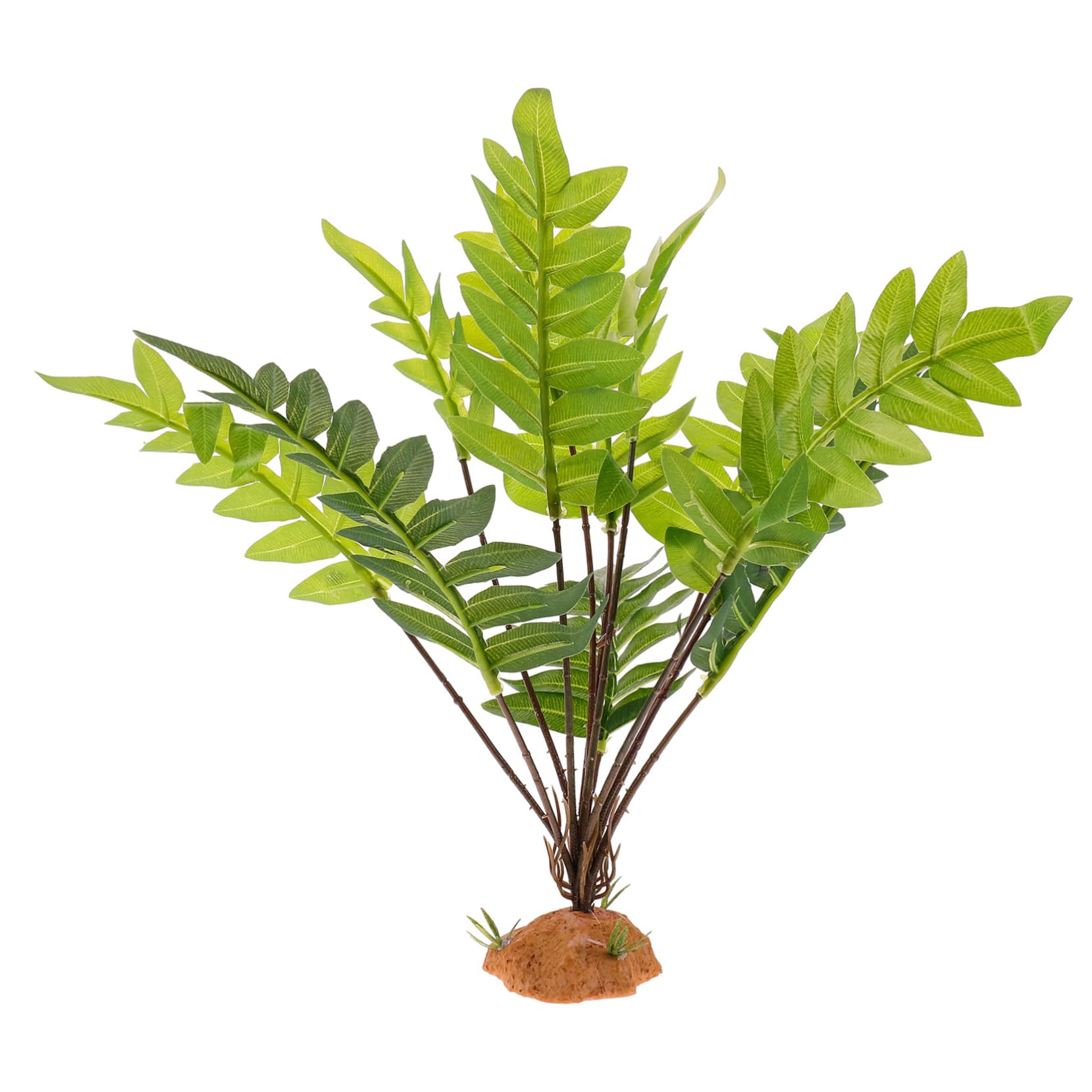 COLLBATH Reptile Tank Decorative Plants Realistic Fake Plant Ornament for Reptile Habitats Weighted Base for Stability for Lizard and Snake Tanks