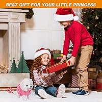 Vista 6 de WorWoder Electronic Singing Walking and Barking Plush Dog Toy Interactive Puppy Dog with Remote Control Leash for Kids Toddler Gifts Birthday Girls