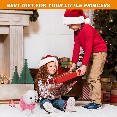 Miniatura 6 de WorWoder Juguete electrónico de peluche interactivo para perros con correa de control remoto para niños pequeños, regalos de cumpleaños, niñas y