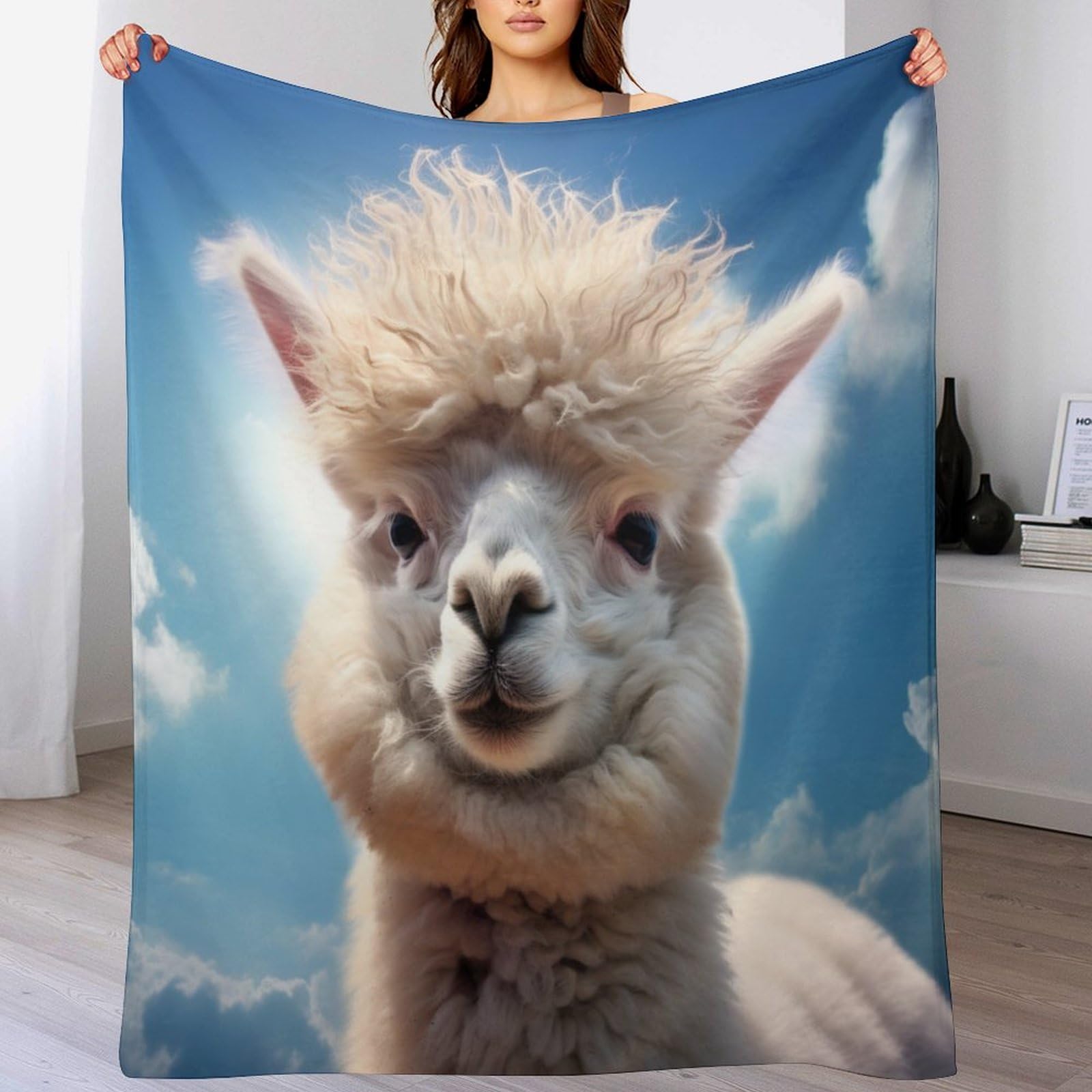 GGJJTT Alpaca Blanket Warm Adult Super Soft Blanket Anti-pilling Machine Washable Throw Blanket For Adults & Kids140×180cm