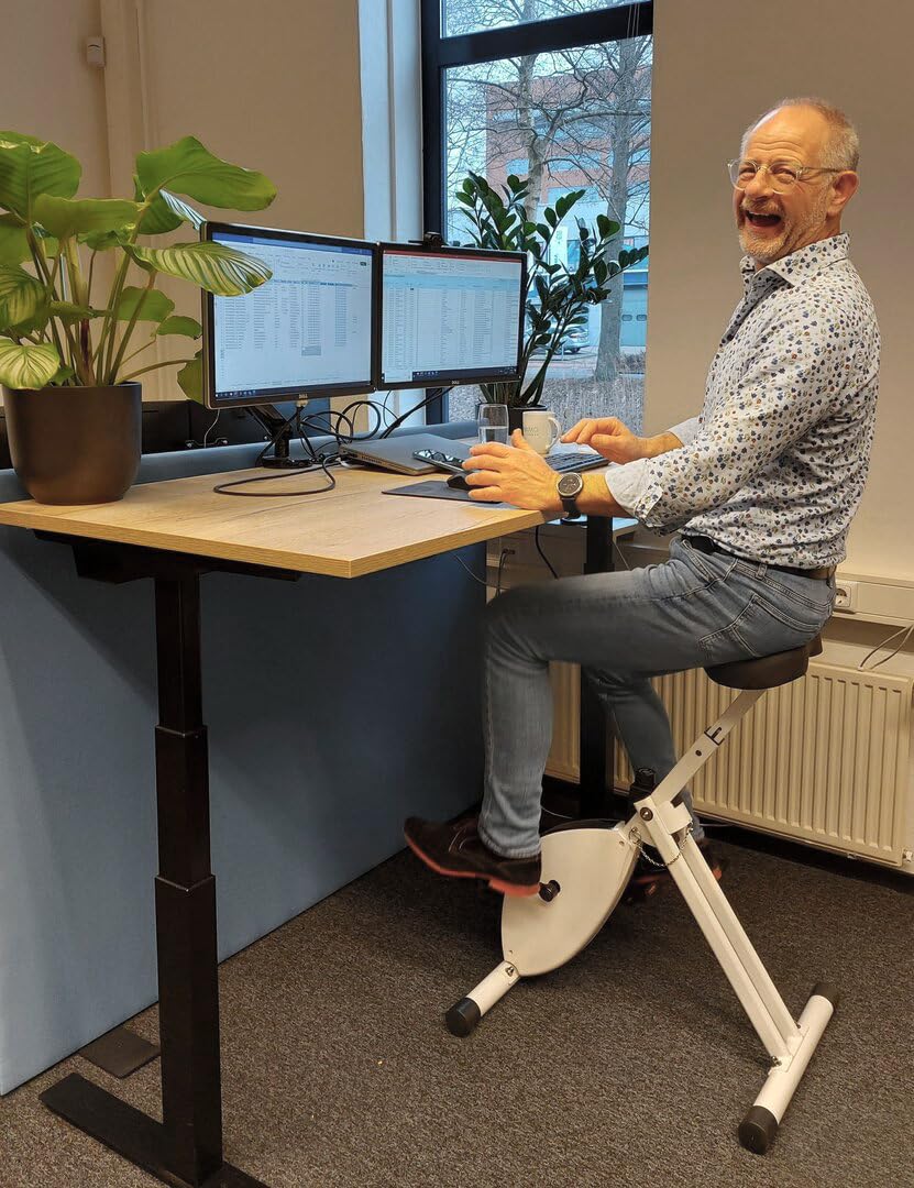 Premium Tischfahrrad – Schreibtisch-Fahrrad für Büro und Zuhause – Heimtrainer – Pedaltrainer – Fitnessgerät – Beintrainer für Zuhause - Bürostuhl