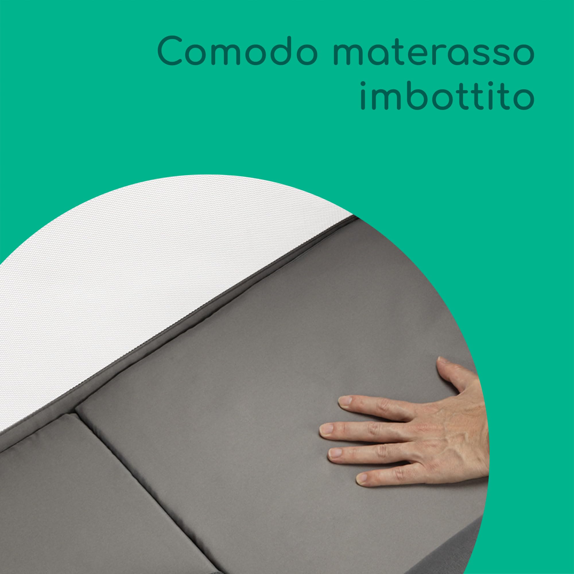Bebeconfort Amara, Culla neonato fianco letto, 0-6Mesi, 0-9kg, Culla co-sleeping, Lettino Neonato 2 in 1, Chiusura compatta in 3 secondi, Facile da spostare, Borsa per il Trasporto, Tinted Graphite