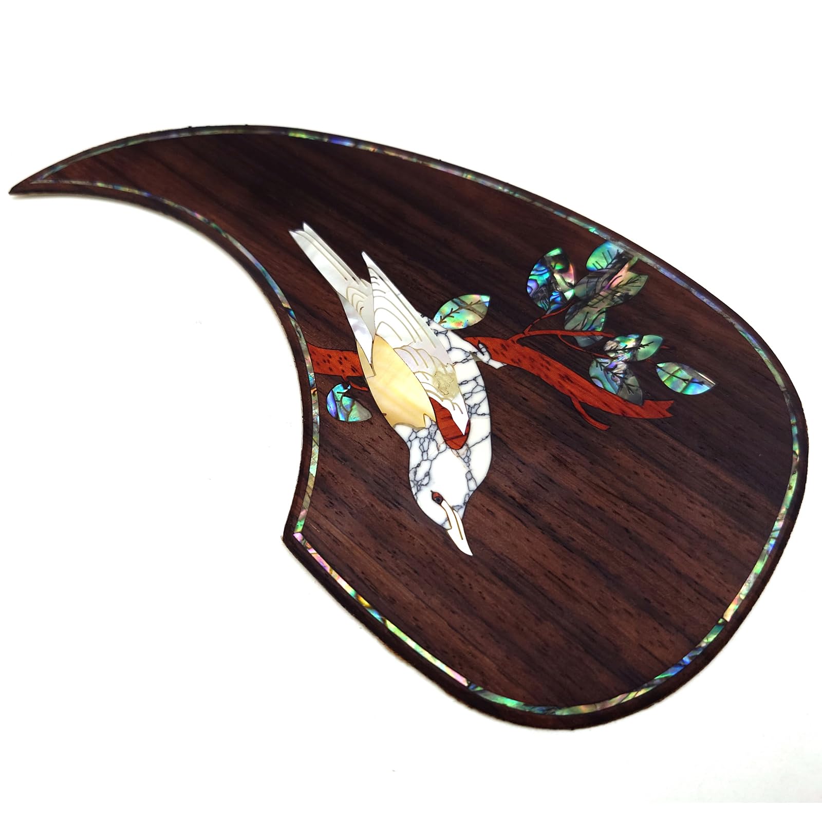 Guitar Pick Guard, Battipenna in abalone in palissandro autoadesivo for Chitarre acustiche folk D-45 Taylor(16)