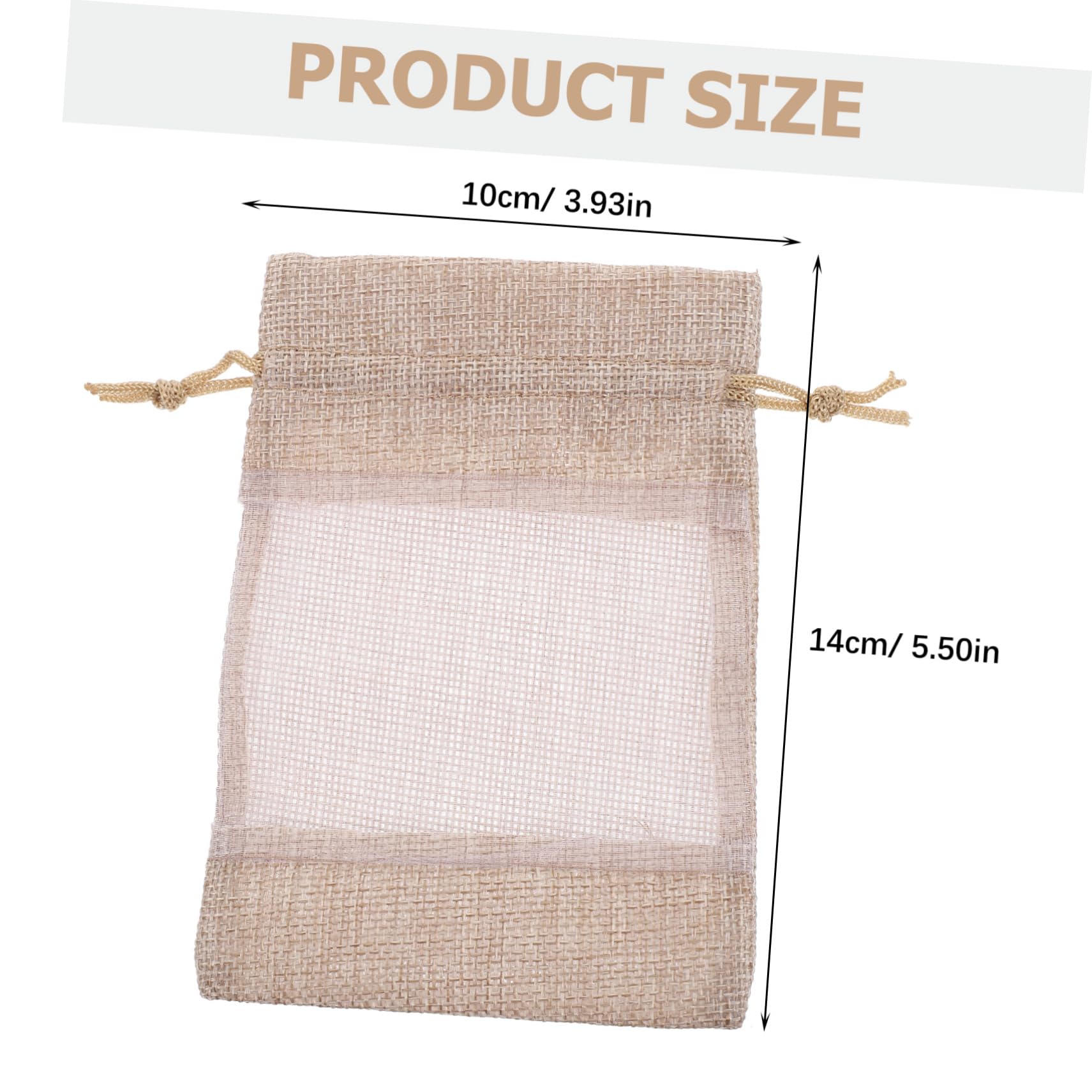 TOPPERFUN 10pcs Mesh Drawstring Storage Bags Clear Window Portable Organizers for Jewelry Candy Makeup and Travel Lightweight Compact and Easy to Use