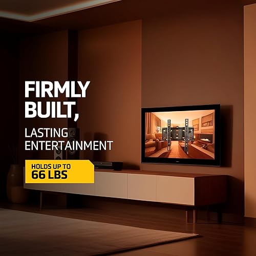 Miniatura 3 de Soporte de pared delgado para TV para pantallas de 23"-42" pulgadas Max Vesa 200 x 200, soporte universal para TV soporta hasta 66 libras, con