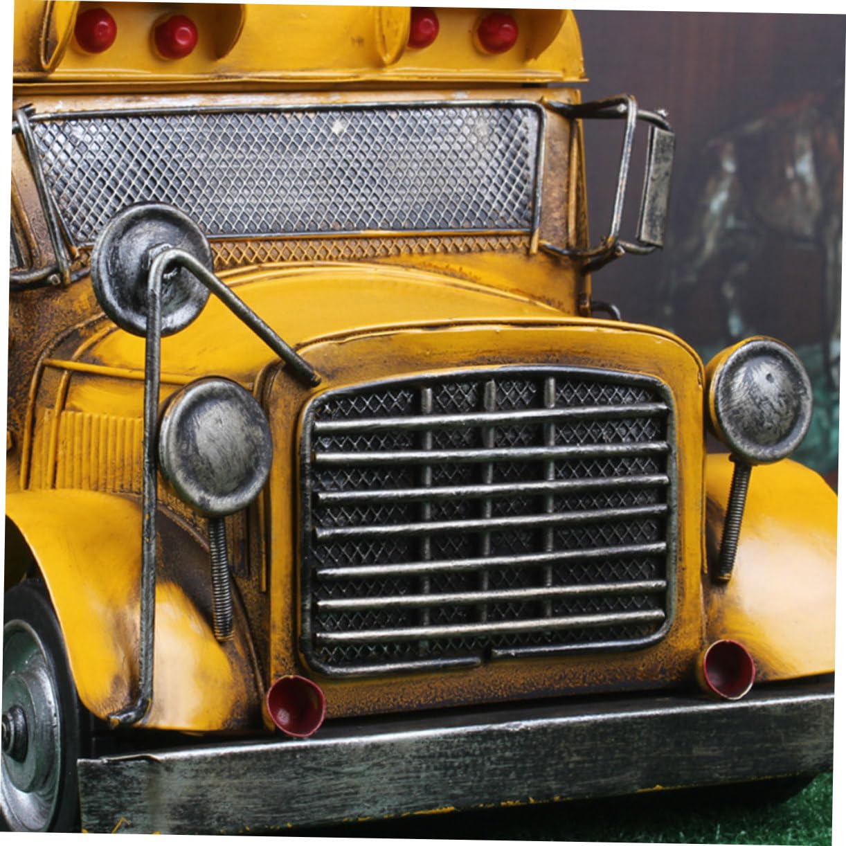 NOLITOY Kreatives Vintage Eisenwagenmodell Oldtimer Retro Automodell mit Patina Beschichtung Deko für Zuhause Büro Klein