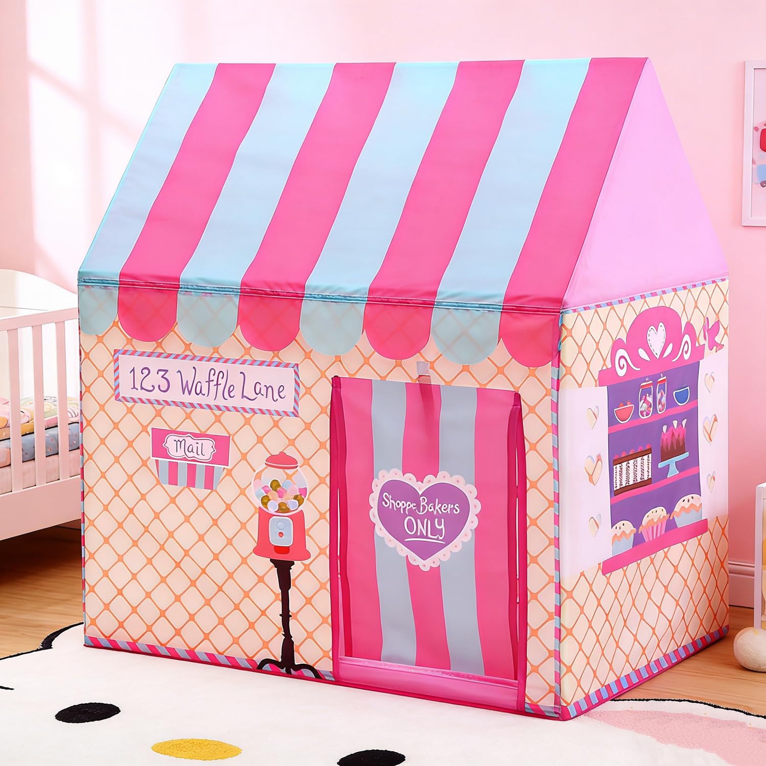 Niñas Playas de Interior al Aire Libre Helados de niños y panadería Comprar Playhouse Palace Tiendas (Rosa)