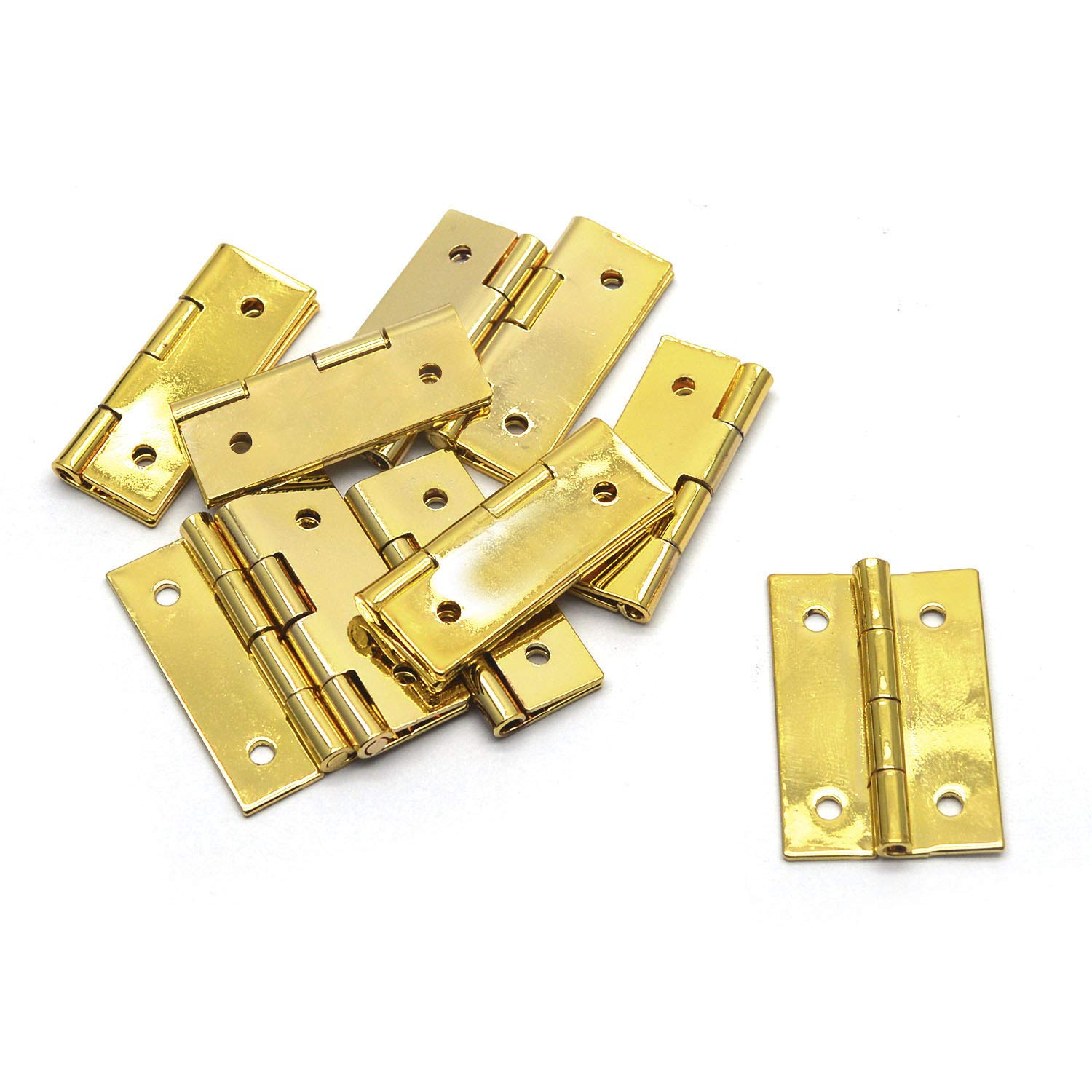 Buy T Tulead Golden Mini Hinges Hinge Tool Box Door Hinge 1.2"x0.8"x0.5" Hinge for Box