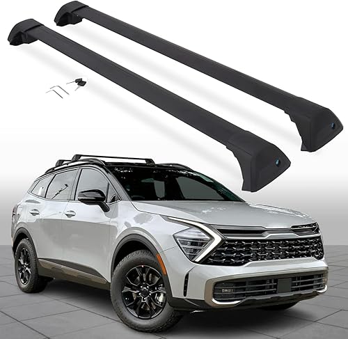 Barra transversal con cerradura de 220 libras para KIA Sportage 2023 2024 2025 (solo para X-Line/X-Line Prestige/X-Pro/X-Pro Prestige) Accesorios