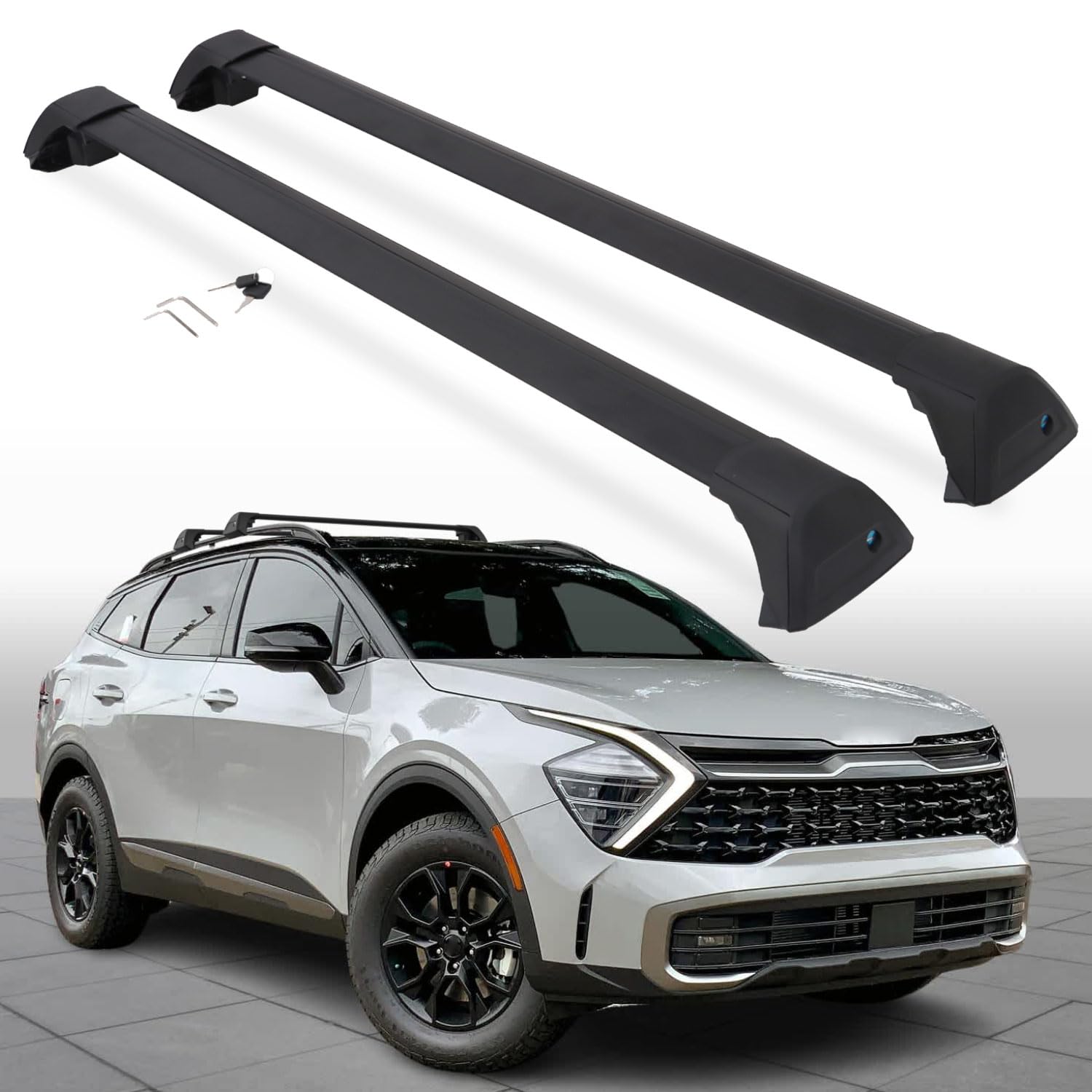 Accessorypart - Barras De Techo ACE-2 Para Peugeot 2008 II (P24) 2020-2025, Color Gris Aluminio - Soporte De Carga Hasta 75 Kg, 2 Barras