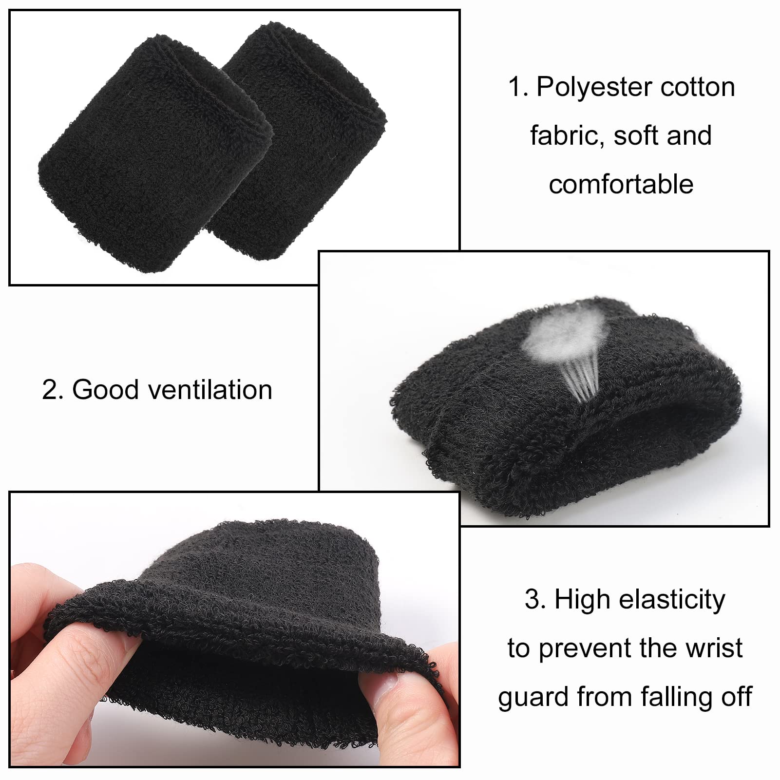 Lot De 4 Bracelets élastiques Respirants Pour Poignet