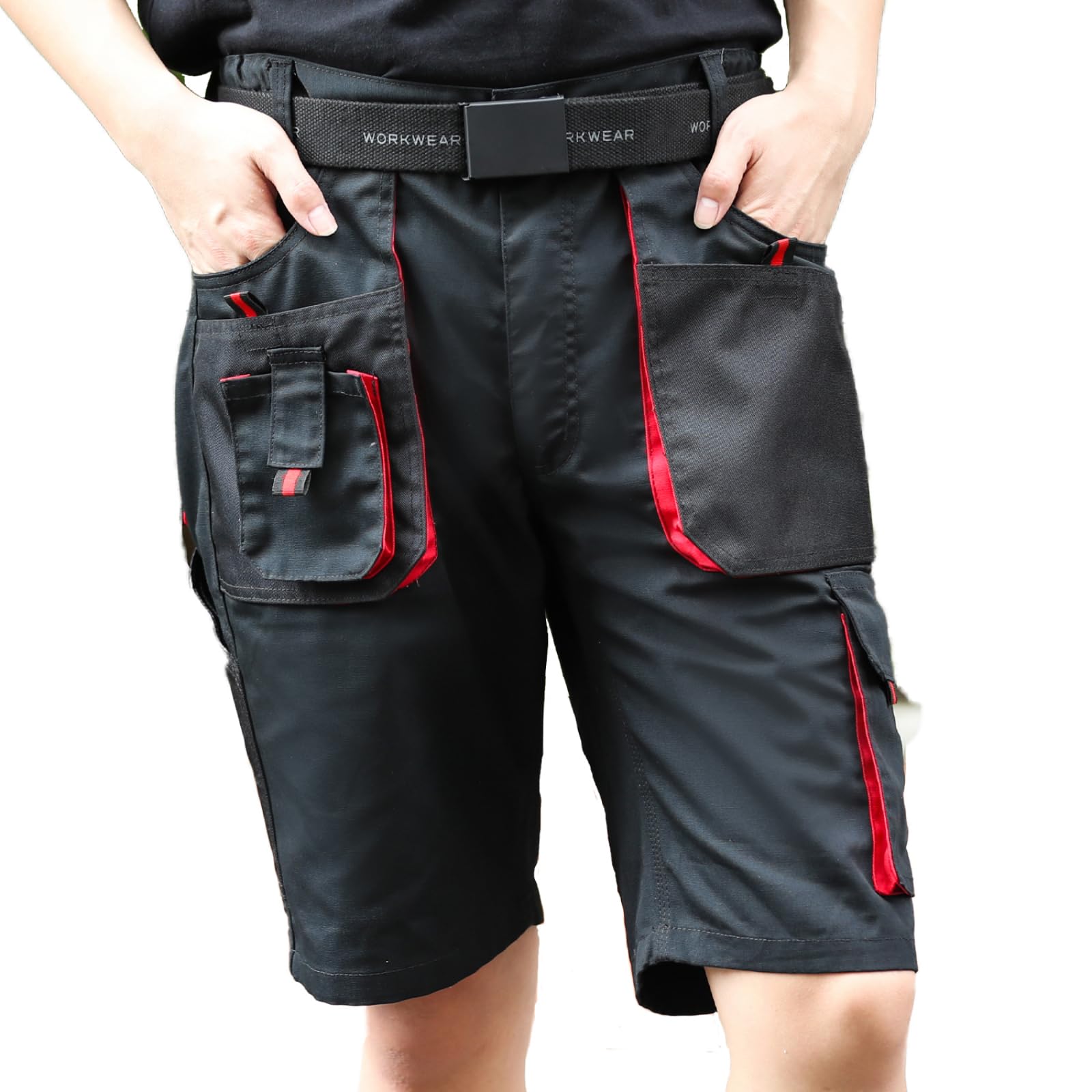 WORK IDEA Kurze Herren Arbeitsshorts-Multi Pocket Männer Cargo-Hose für den Sommer