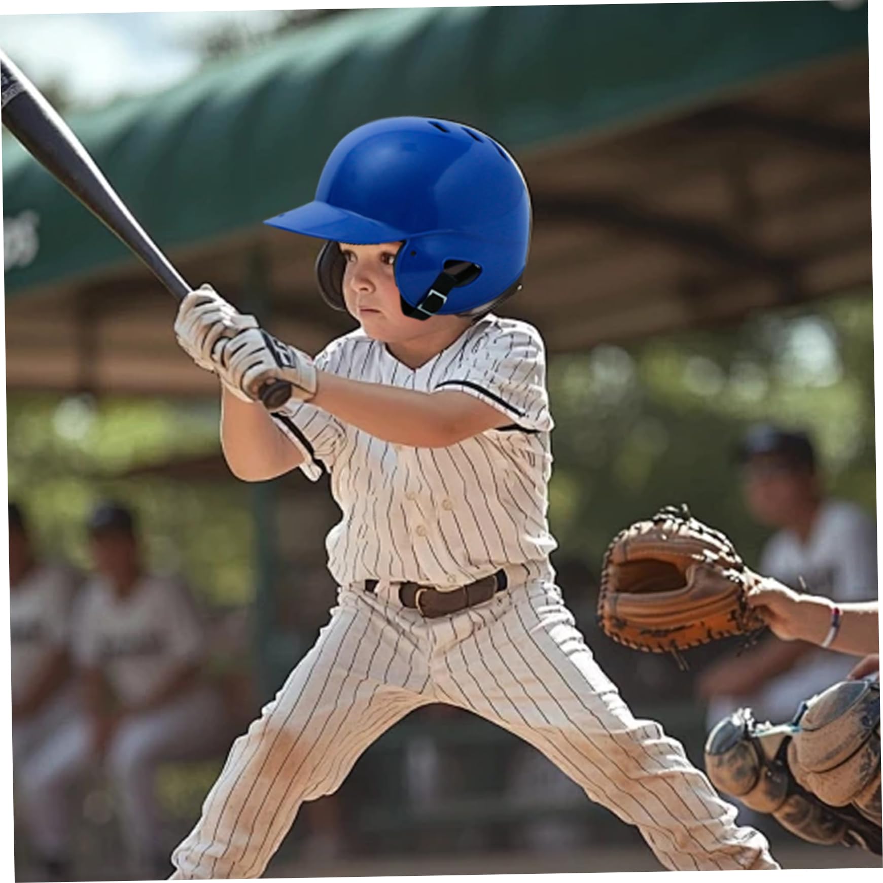 Casco de bateo protector resistente a los impactos, talla única para niños y jóvenes