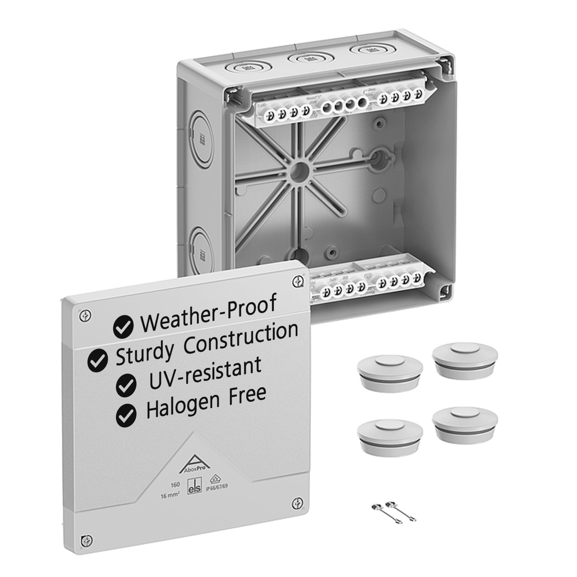 Spelsberg Abox Pro 160-16², IP66/IP67/IP69 Junction Box with Cable Connectors Accessories