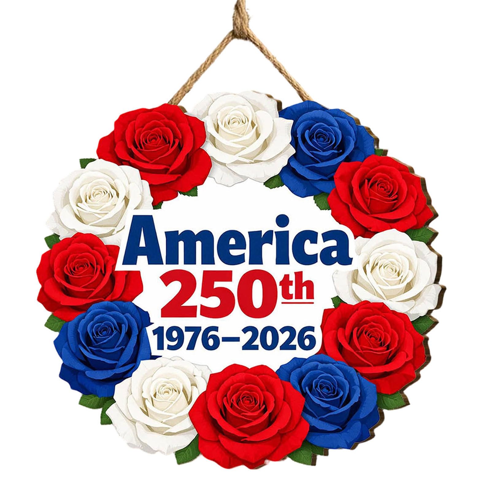 Patriotic Door and Wall Decor for Home Display, Independence Day 250th Anniversary Porch and Entryway Accent Home Patriotic Door Decor July Fourth Decoration Anniversary Accent Front Wall Porch Red