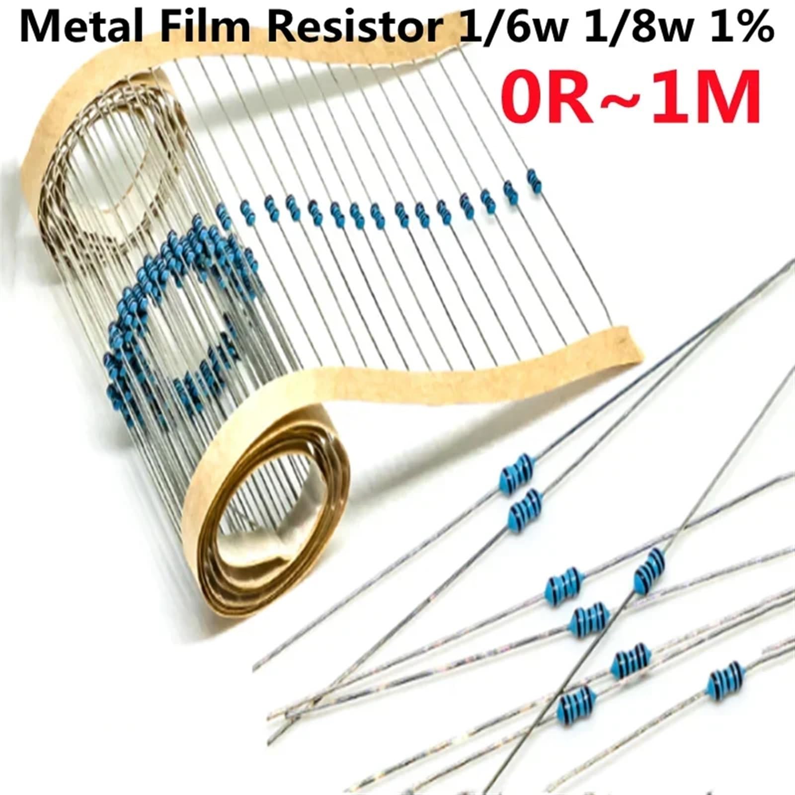 Resistencia De Película De Metal De 20pcs 1W 1% Resistencia De