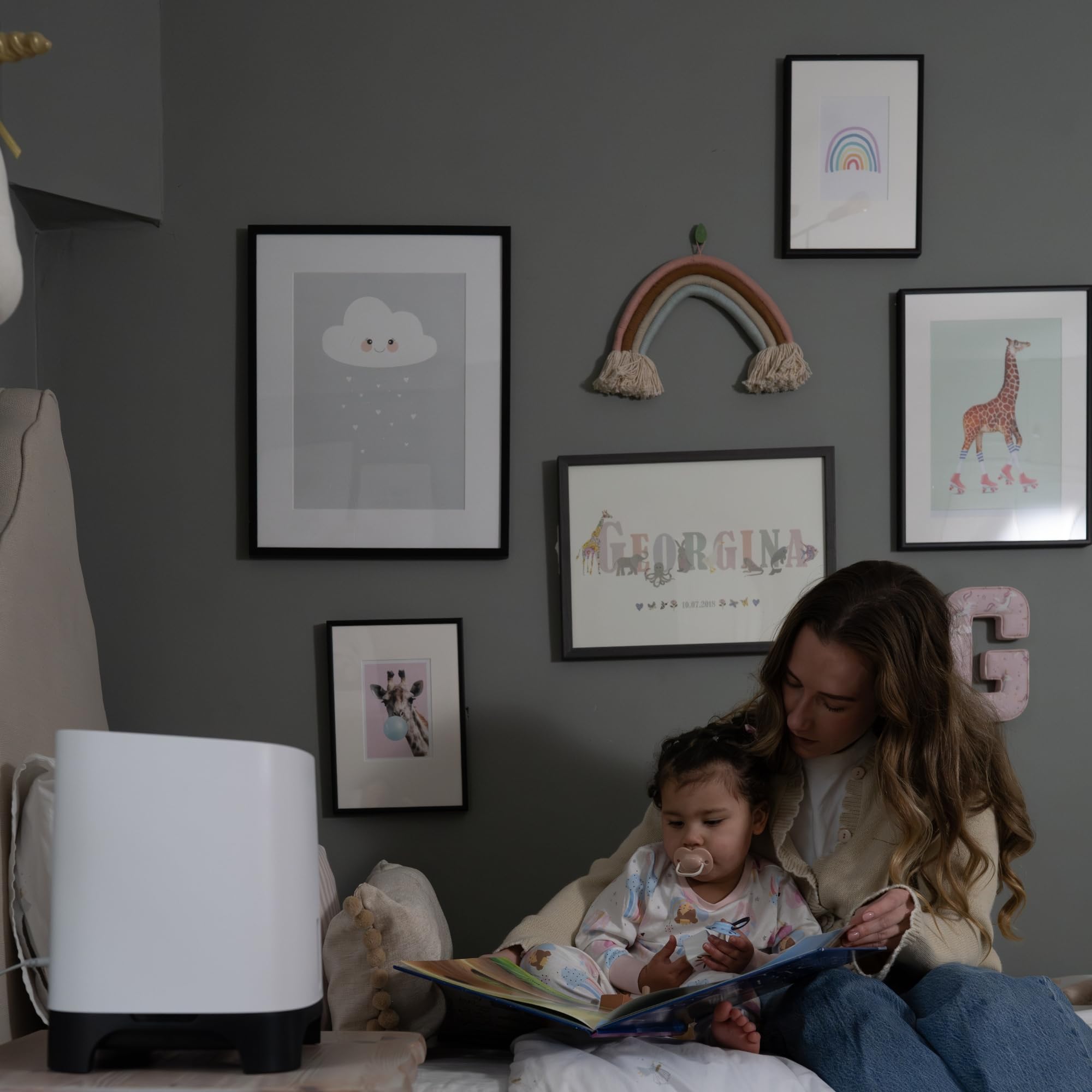 Meaco Armin - Humidificador evaporativo para habitaciones de 89 m2, depósito grande de 4,7 l, para agua blanda y dura, aire puro y perfectamente humidificado, sin residuos blancos, alto rendimiento
