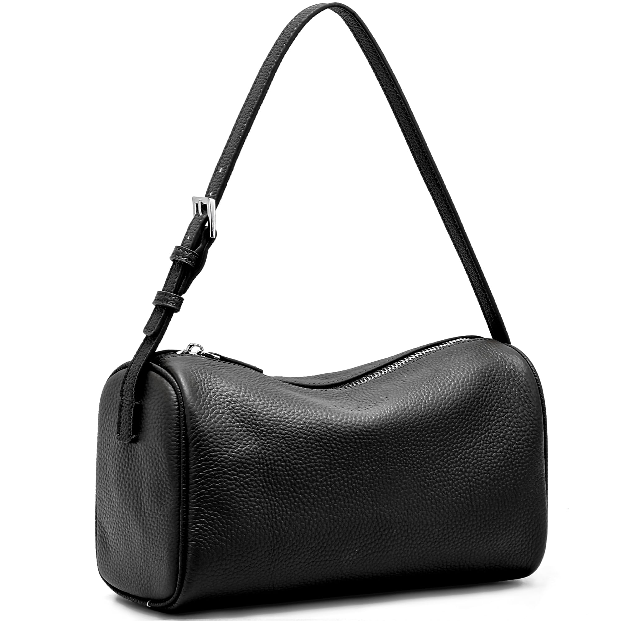 hedexe Small Leather Shoulder Purses for Women: Mini Barrel Evening Crossbody Bags - Designer Trendy Handbags for Ladies