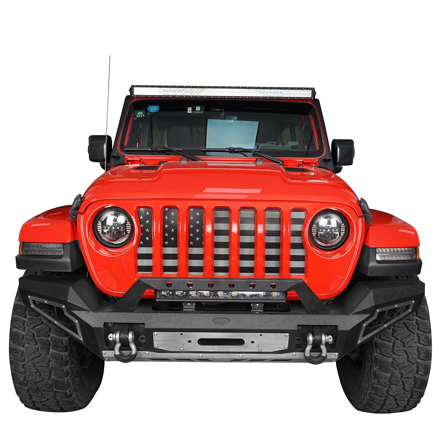 uBox for Jeep Flag Grill Mesh Insert Front Grille Bug Screen Deflector