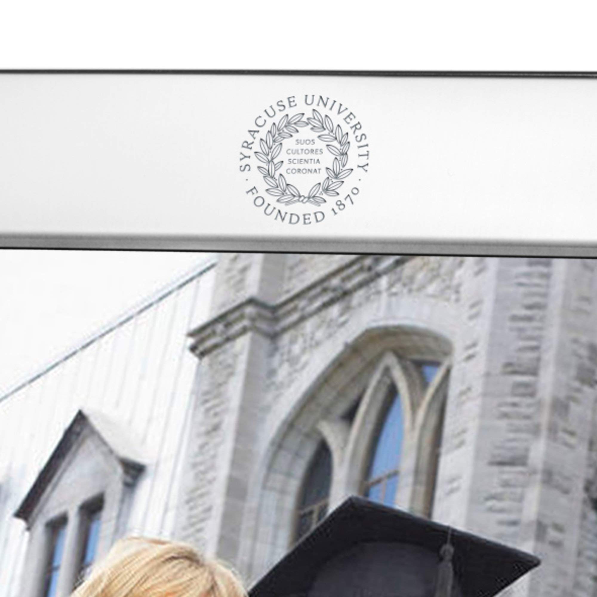 M. LA HART Syracuse University Polished Pewter 8x10 Picture Frame