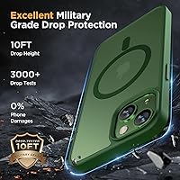 Vista 4 de Miracase - Funda magnética para iPhone 13 de 6.1 pulgadas (compatible con MagSafe) (con 2 protectores de pantalla), protección de grado militar