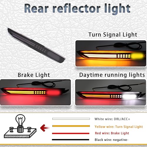 Miniatura 8 de Reflectores LED rojos para parachoques trasero, luces antiniebla, luces traseras compatibles con Mazda CX-30 CX-50, accesorios de función de señal