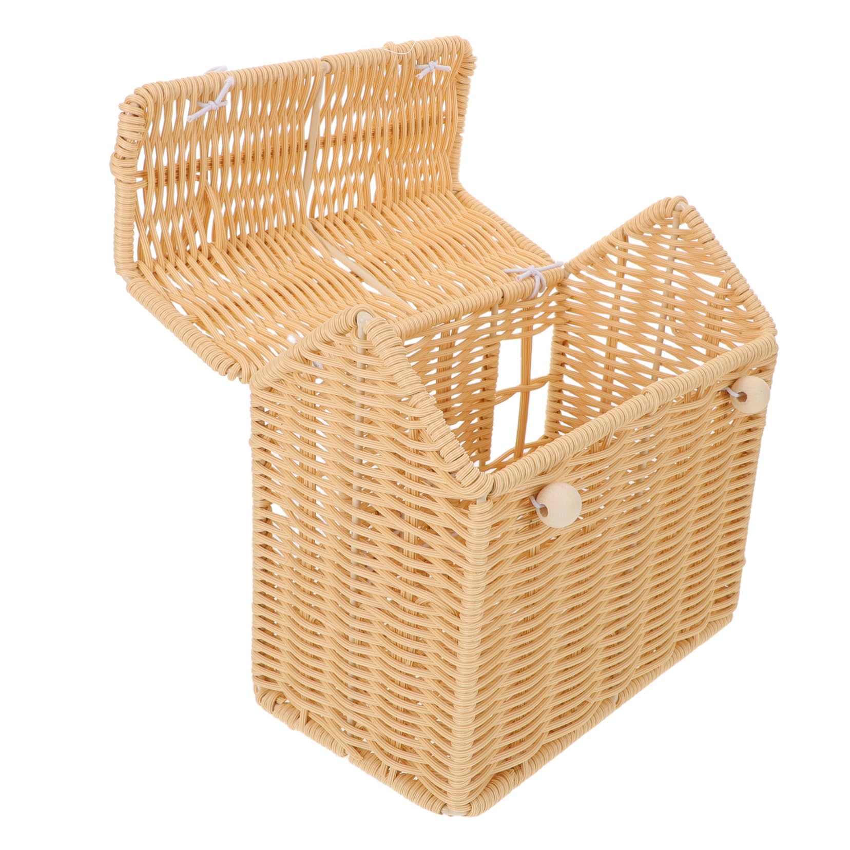 Cesta de Dulces Navideña Tejida con Asa Canasta de Casa Hecha Mano para Dulces Bocadillos y Chocolates para Decorar Fiestas de Navidad