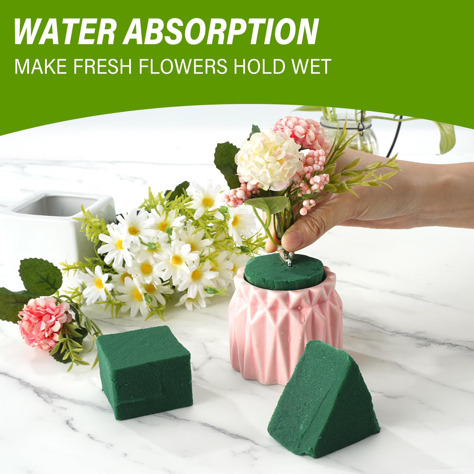 Lot De 9 éponges à Enficher Pour Fleurs, Pâte à Emboîter Pour