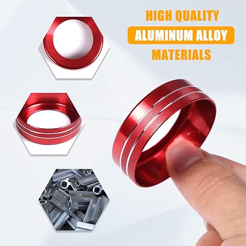 Miniatura 6 de LLKUANG Cubierta de perilla de modo de conducción para consola central de automóvil, ajuste para Chevrolet Corvette C7 2014-2019 aleación de