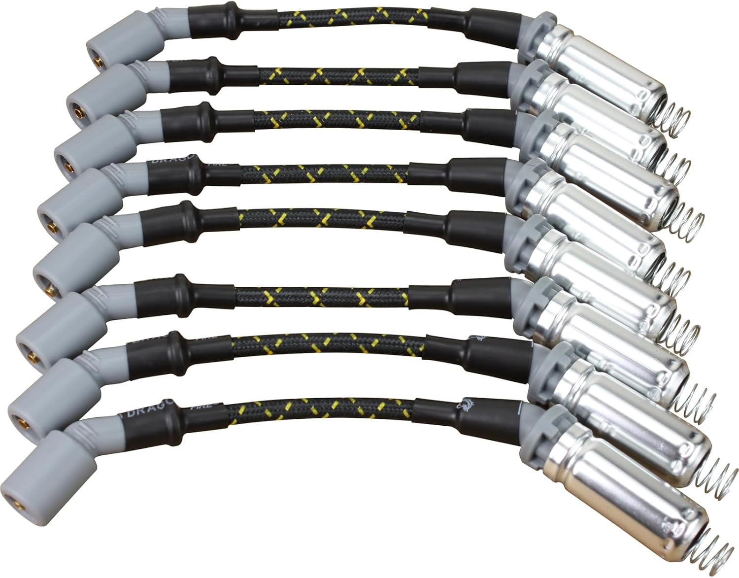 DRAGON FIRE PERFORMANCE Power Pack Square Coils IRIDIUM Spark Plugs 8mm Braided Plug Wires Compatible Replacement With Chevy 5.3L 6.0L 6.2L 7.0L V8 LS Replaces 19206447 12611424 41162 Oem Fit Kit-1642