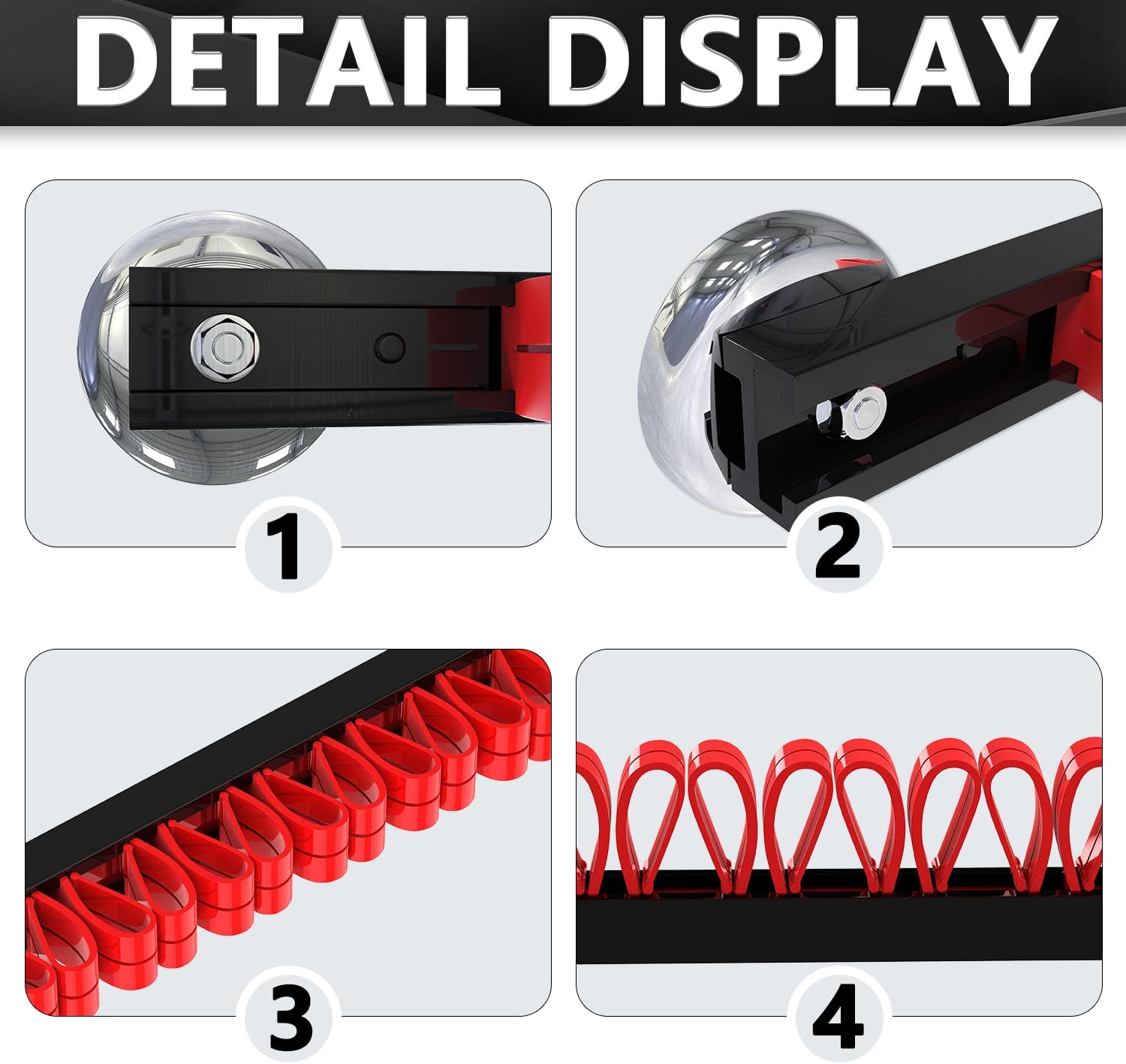 3-H Magnetic Screwdriver Holder,Magnetic Tool Holder Strip,Space Saving Tool Organizer Rack,Tool Magnet Bar for Workshop Garage Home | Fits up to 13 Screwdrivers,14 Inch(2 red)