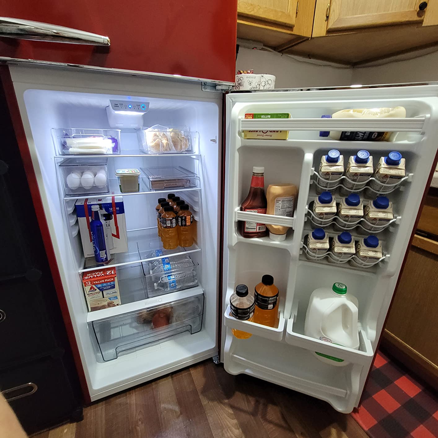 61/mo Finance Galanz GLR12TRDEFR Refrigerator, Dual Door Fridge, Adjustable Electrical