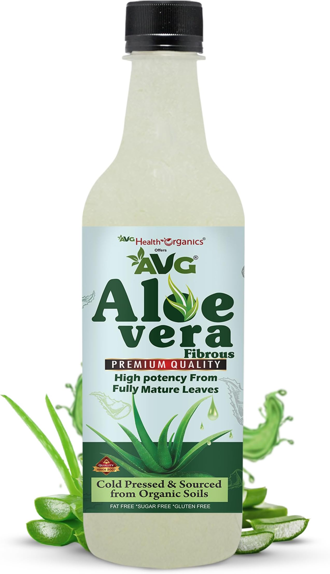 - Aloevera Fibrous | Pulpy Aloevera Juice | High Potency & Cold Pressed | Rejuvenates Skin and Hair- No Added Sugar -500 ML