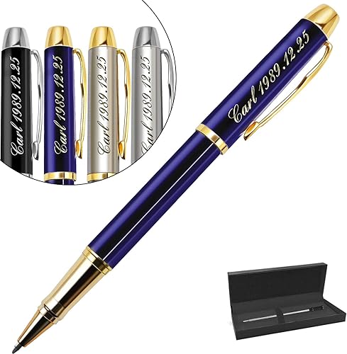 Aolun Bolígrafos personalizados, bolígrafo grabado personalizado, perfecto para cumpleaños, negocios, fiestas con nombre, eslogan o logotipo, tinta disponible en Yaxa El Salvador