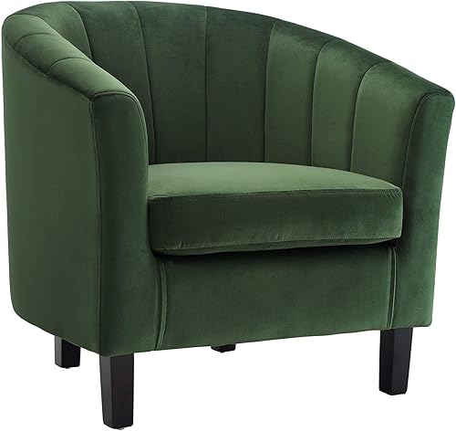 Miniatura 10 de Modway Prospect - Sillón tapizado de terciopelo con diseño capitoné, color verde
