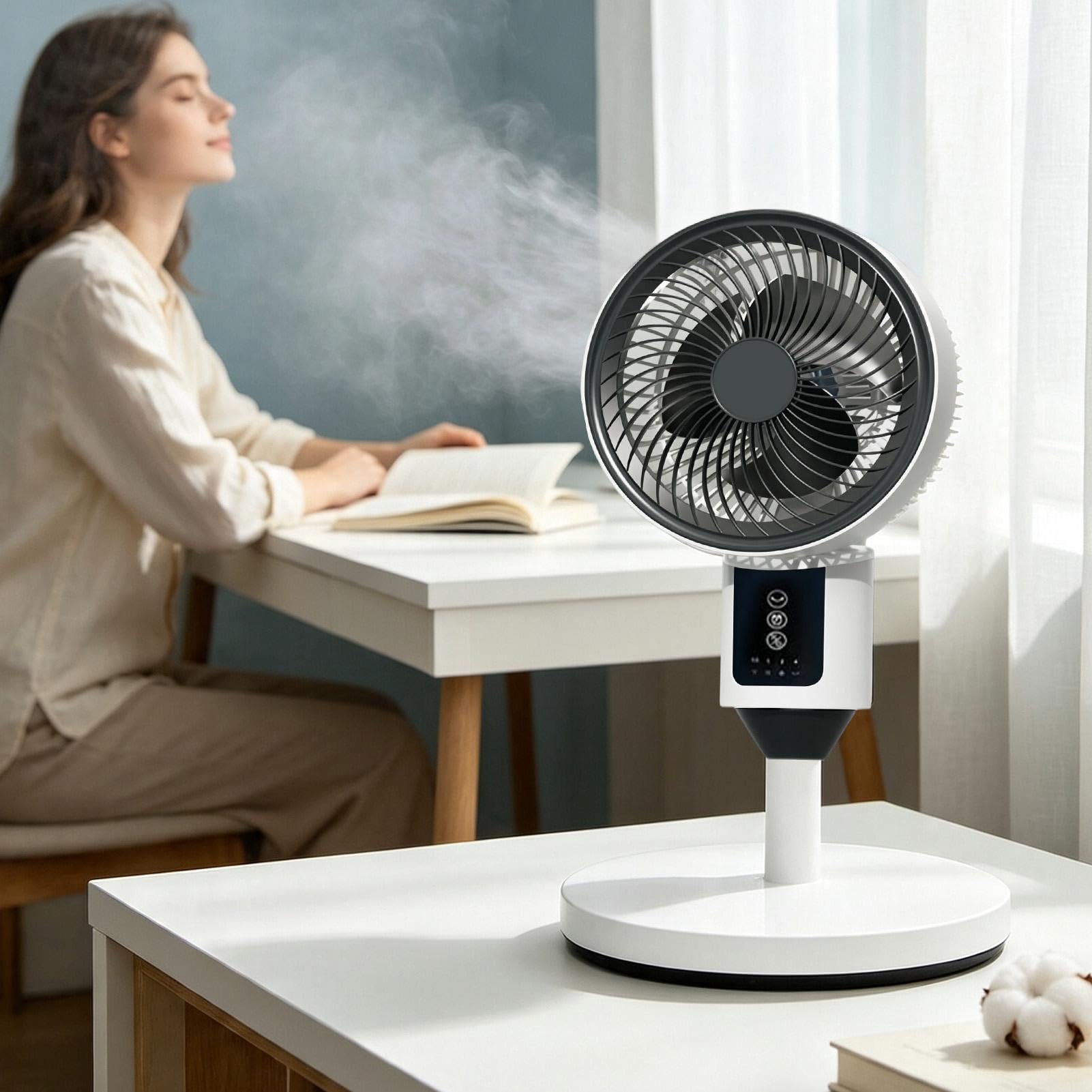 Ventilatore A Piantana Con Telecomando telecomando, timer, 3 velocità e | ventilatore a piantana silenzioso per casa, ufficio, camera da , soggiorno, appartamento