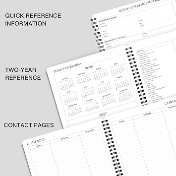 2026 Planner - Calendar Planner 2026, 8 x 10, Jan. 2026 - Dec. 2026, 2026 Planner Weekly & Monthly, Strong Twin-Wire Binding, 12 Monthly Tabs, Improving Your Time Management Skill