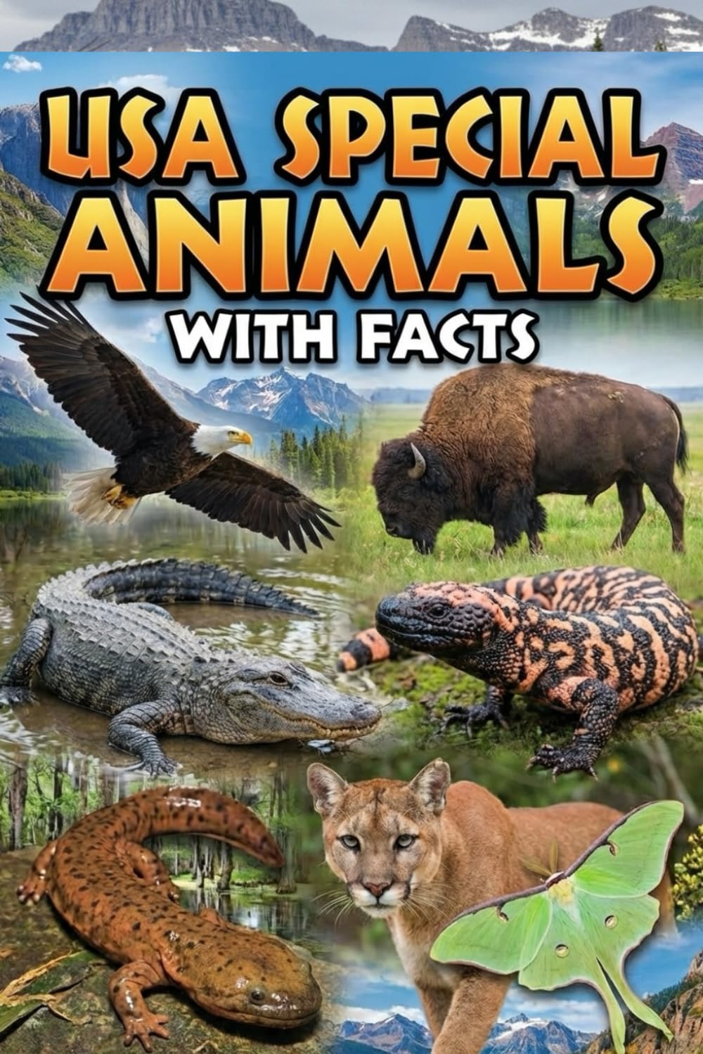 USA Special Animals with Facts Amazing Wildlife of America – Fun & Educational Animal Facts for Kids Age 10+