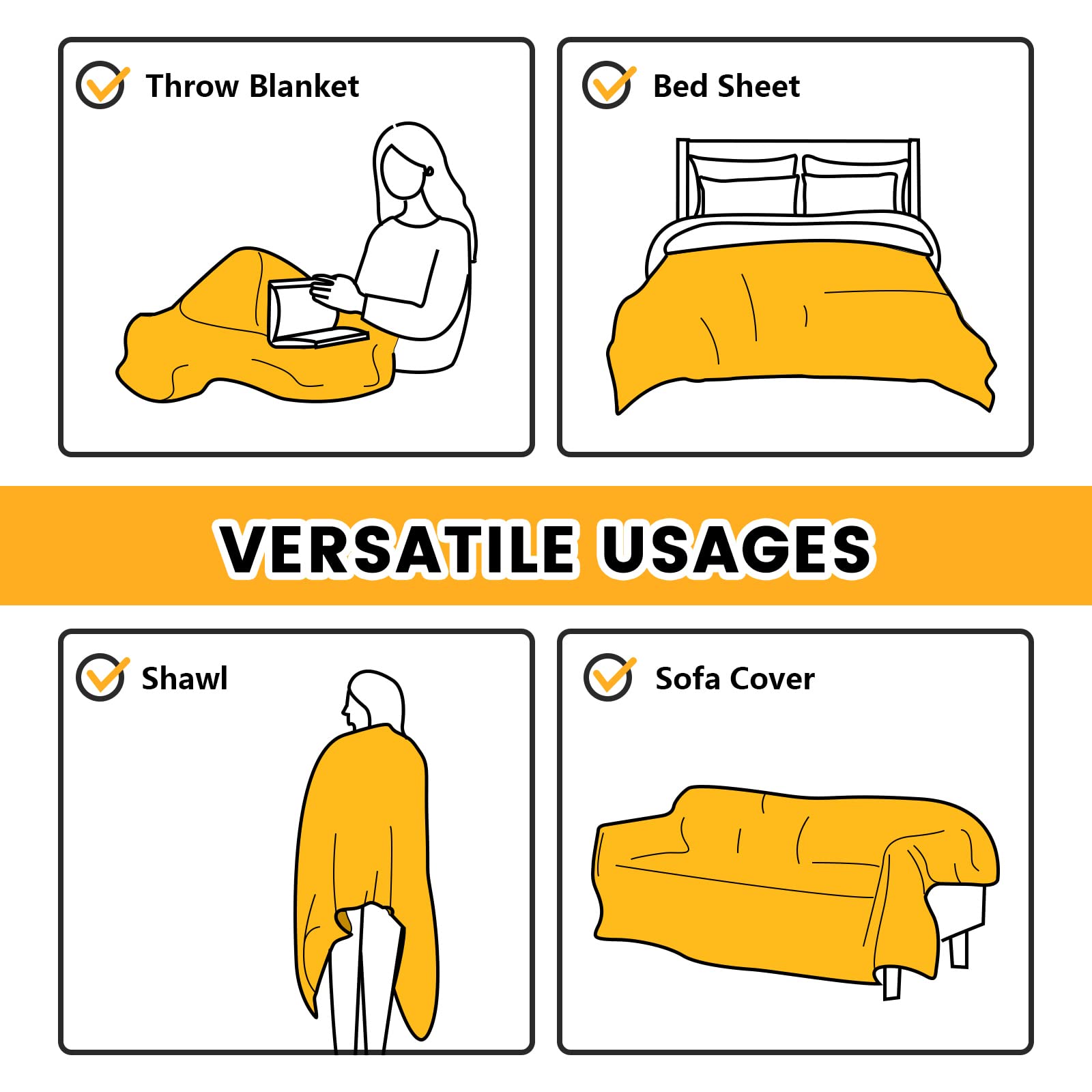 MYSKY HOME Sofa Covers Couch Covers for 2 Cushion Couch Sofa Slipcovers Geometrical Sofa Covers for Living Room Sectional Sofa Covers for Dogs (Large, 71" x 102", Yellow)