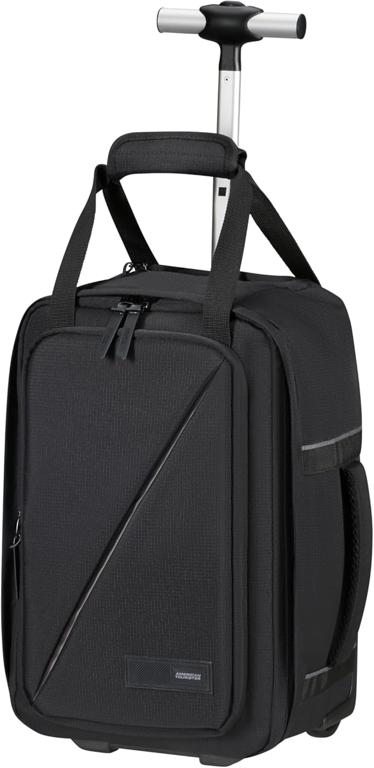 American Tourister Take2Cabin - easyJet Cabin Bag 36 x 20 x 45 cm, 38 L, 0.80 kg, Hand Luggage, Airplane Backpack M Underseater, Black, 40 x 25 x 20 cm (Wheeled), Ryanair Cabin Bag on Wheels