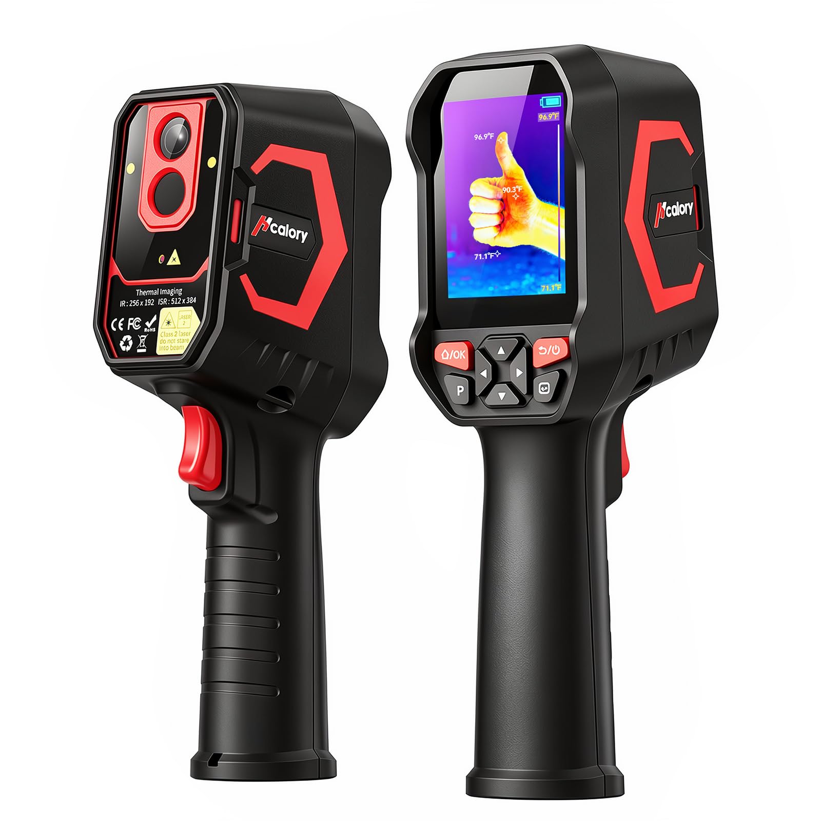 Hcalory T2-G 3.5" Thermal Camera 512*384 TISR Resolution Handheld Thermal Imager 6-Hour Battery Life with Video Recording and Wireless Connection Supported -4°F~1022°F Infrared Imager with PC Software