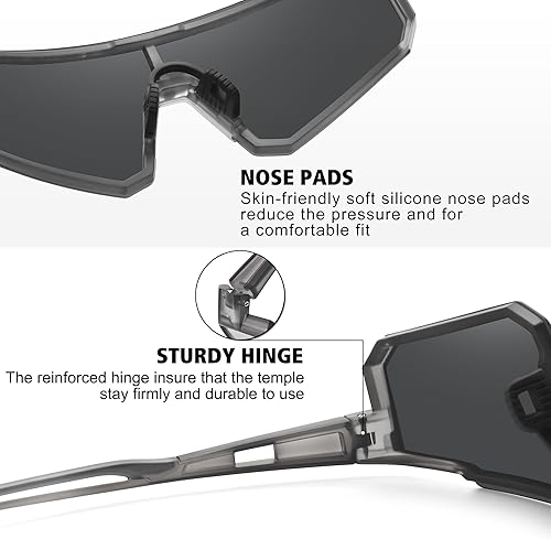 Miniatura 136 de STORYCOAST Lentes de sol deportivos polarizados para hombres y mujeres, para conducir, pesca, ciclismo, bicicleta de montaña, protección UV400