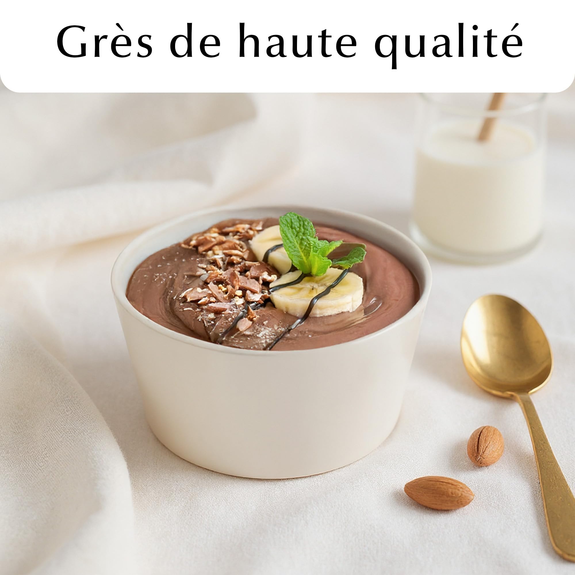 MIAMIO - Ensemble de bols en céramique/Bols de 740 ml pour 4 personnes