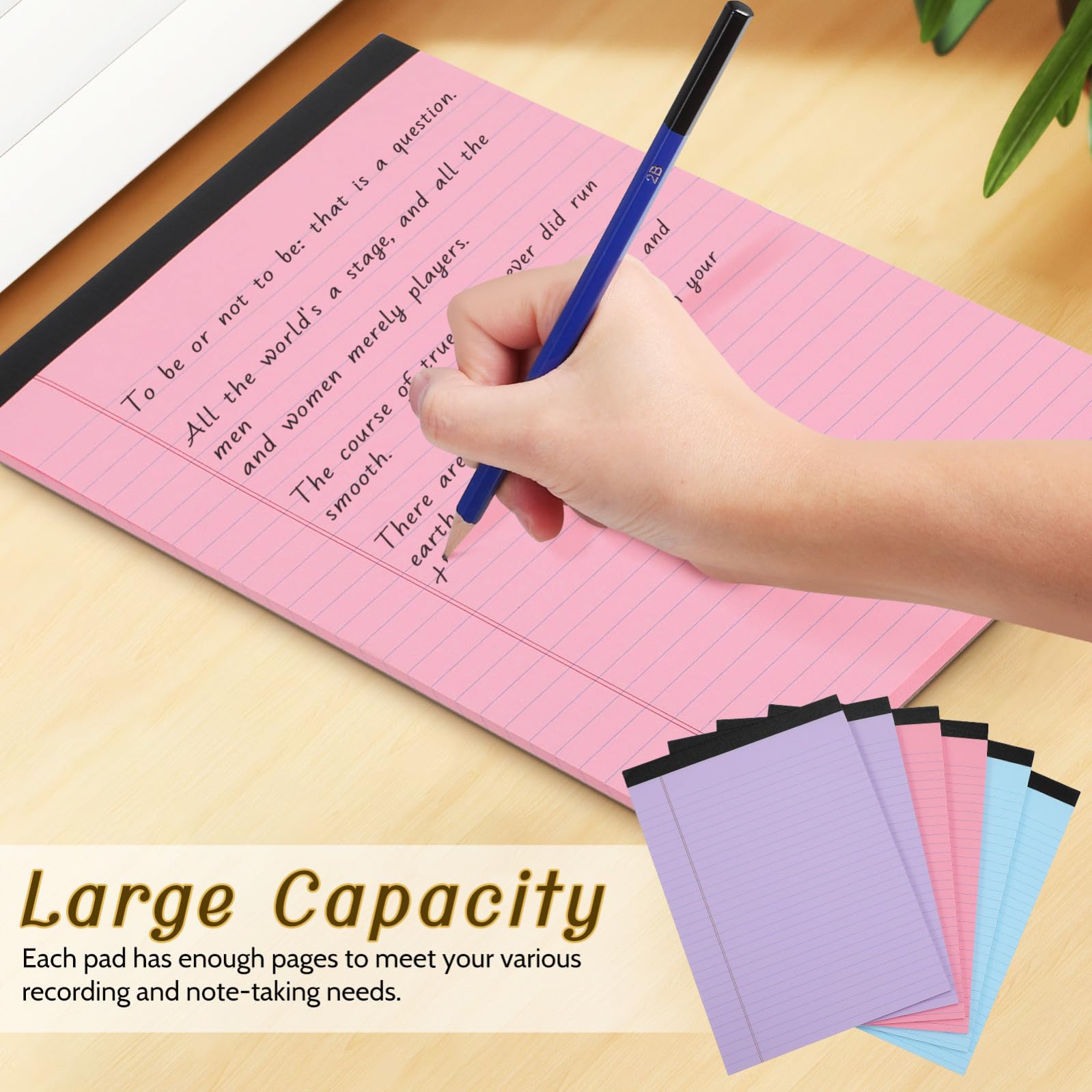 iplusmile Set 6 Blocchi per Appunti Carta Liscia e Design Elegante, per Lavoro e Scrittura, Accessori per Scrivania da Ufficio Funzionali e Pratici