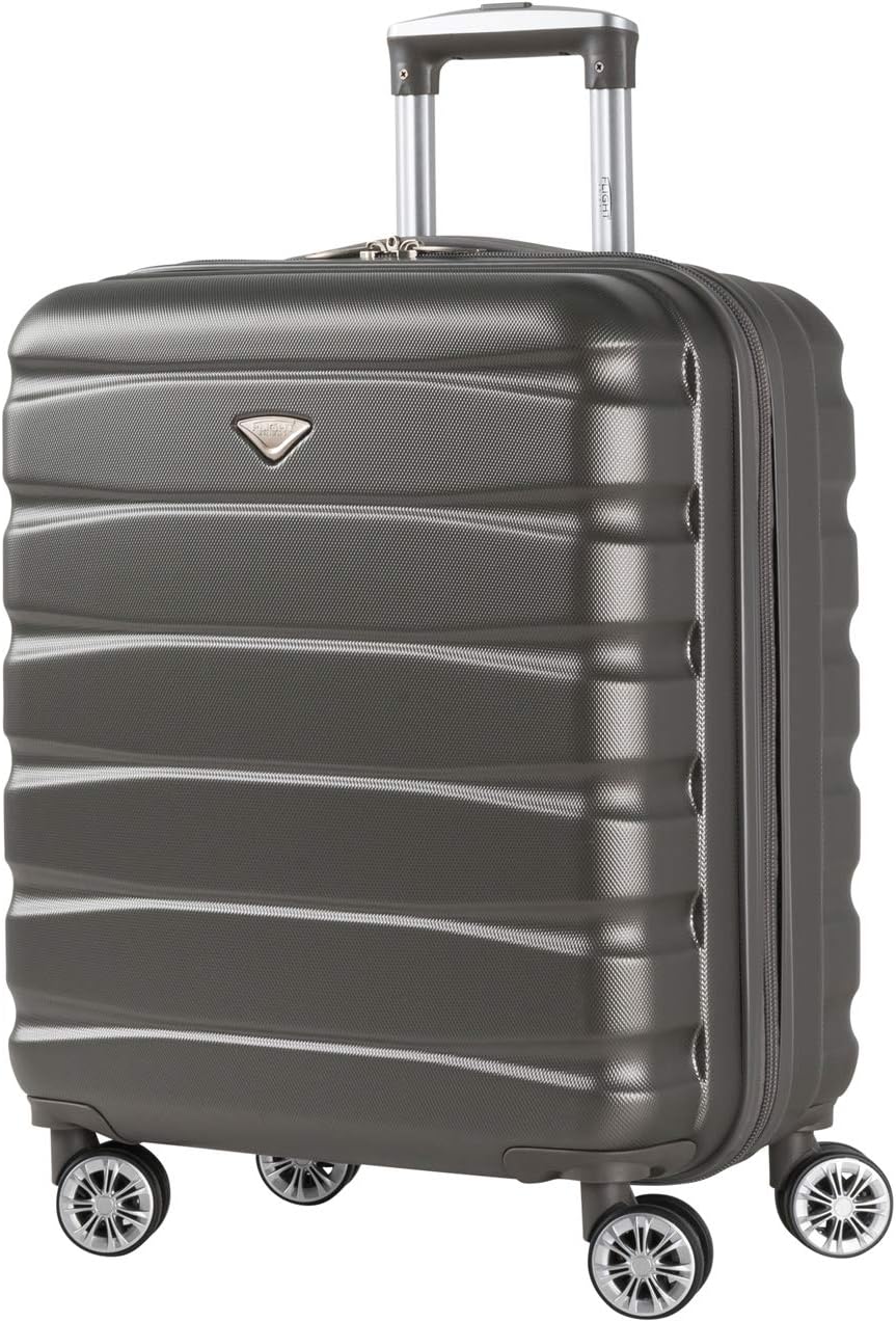 Flight Knight Lightweight ABS Hard Case 8 Wheel Carry On Hand Suitcases