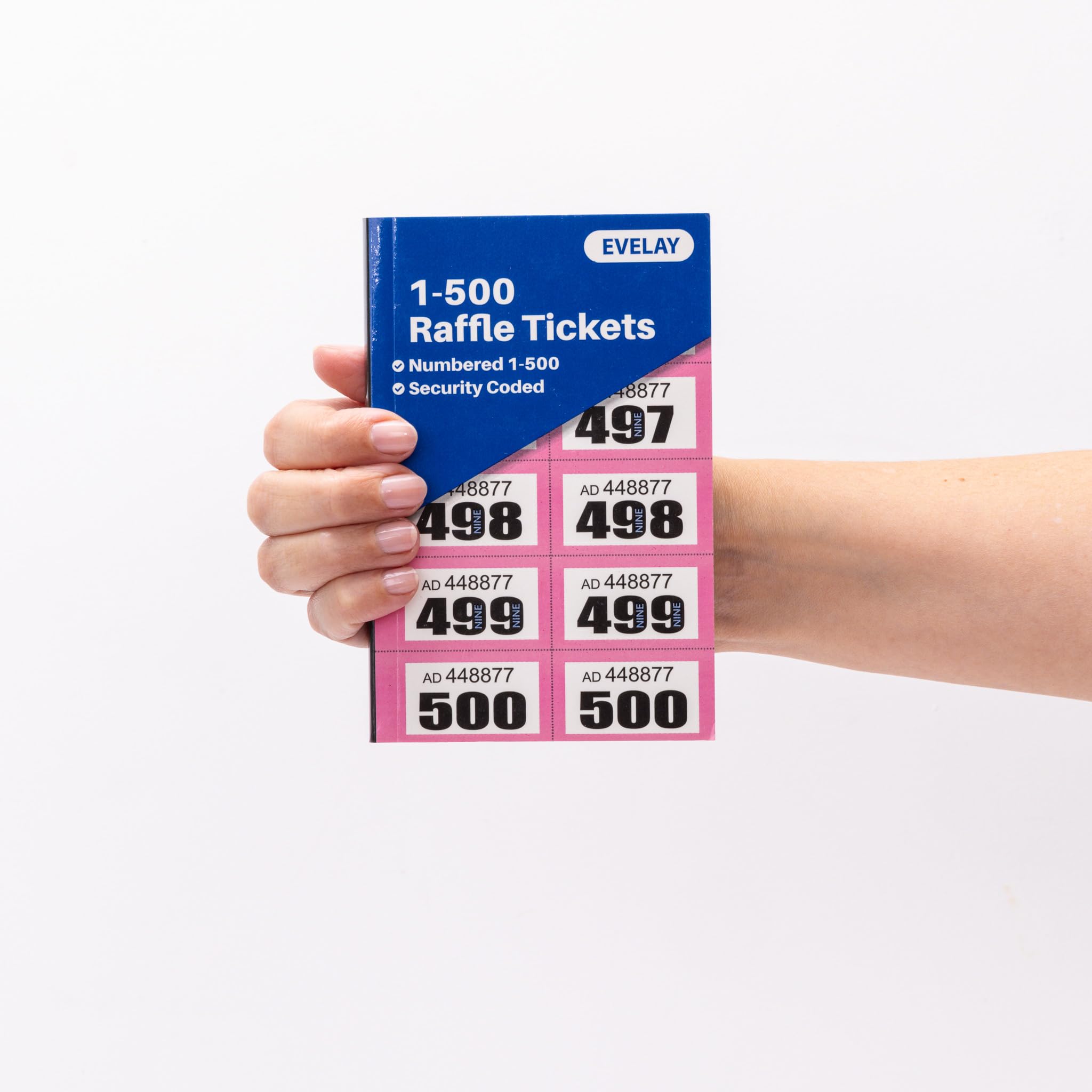 Tickets de tombola 1-500 Lot de 2 carnets numérotés perforés