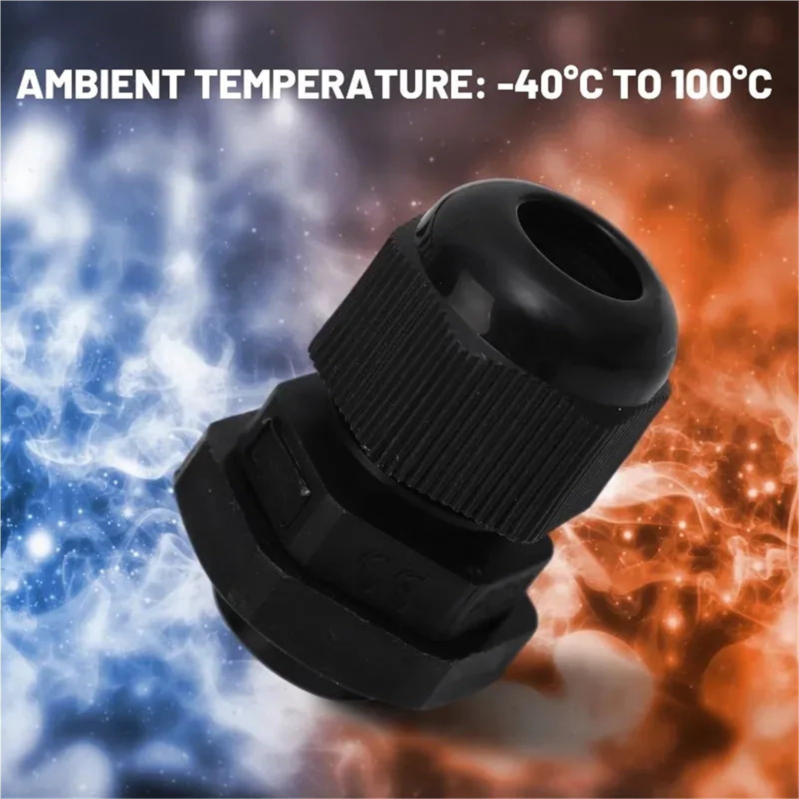 100PCS impermeabile pressacavo PG7 PG9 Nylon IP68 connettore del cavo giunti di tenuta | Connettori per cavi PA66 durevoli, impermeabile IP68, chiusura a dado, da -40 °C a 100 °C, bianco e nero